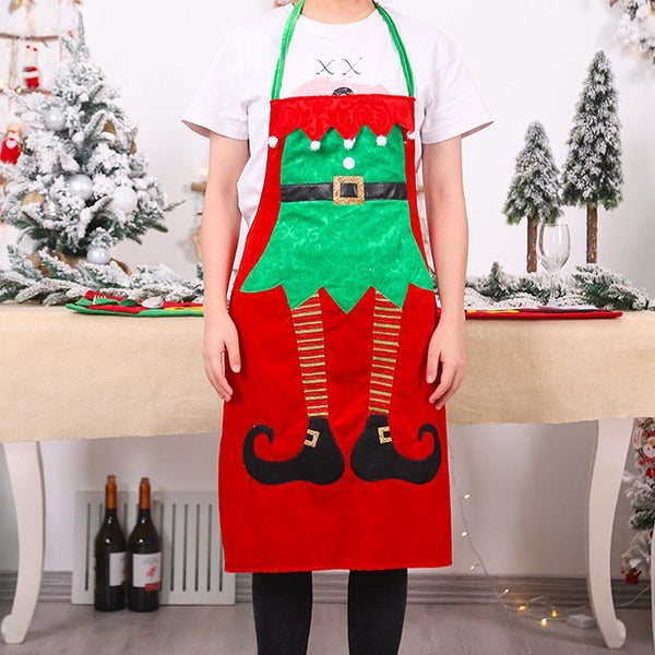 2PCS Christmas Aprons Adjustable Cooking Aprons for Kitchen Party Gardening Baki Carousel 7