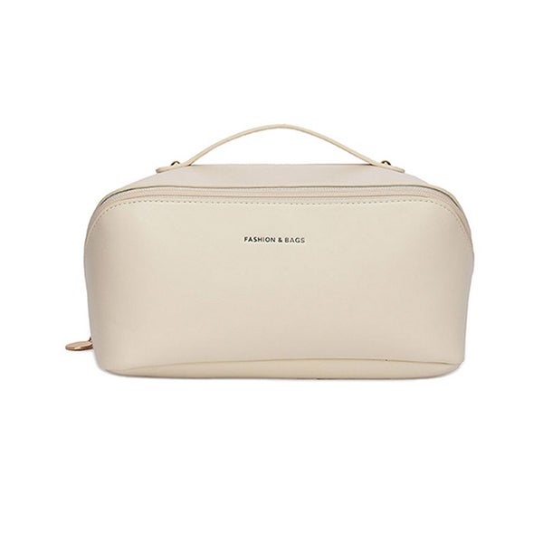 Travel Cosmetic Bag Portable Makeup Organizer Toiletry Bag For Women -Beige Carousel 2