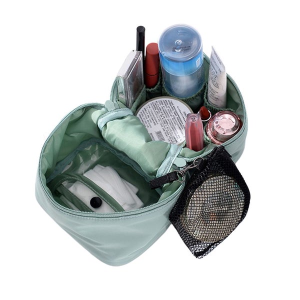 Travel Cosmetic Bag -Green Carousel 2