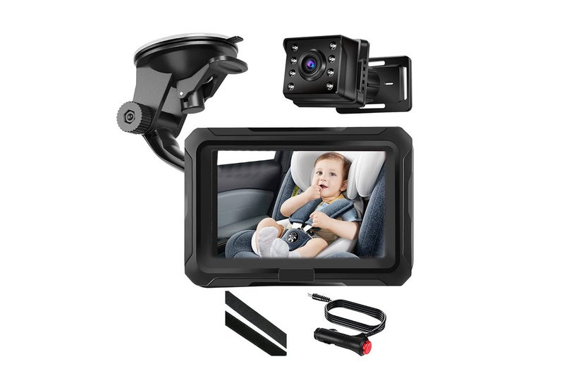 Car Monitor with Camera 1080P HD Safety Car Seat Rear Mirror with Night Vision Carousel 2