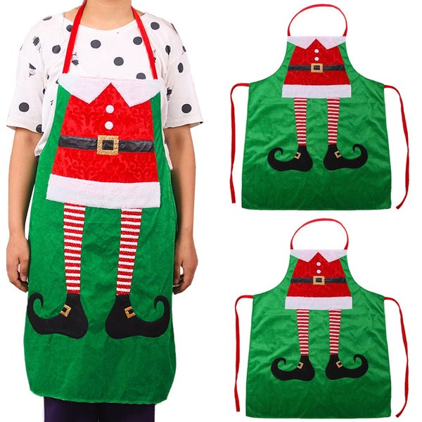 2PCS Christmas Aprons Adjustable Cooking Aprons for Kitchen Party Gardening Baki Carousel 1
