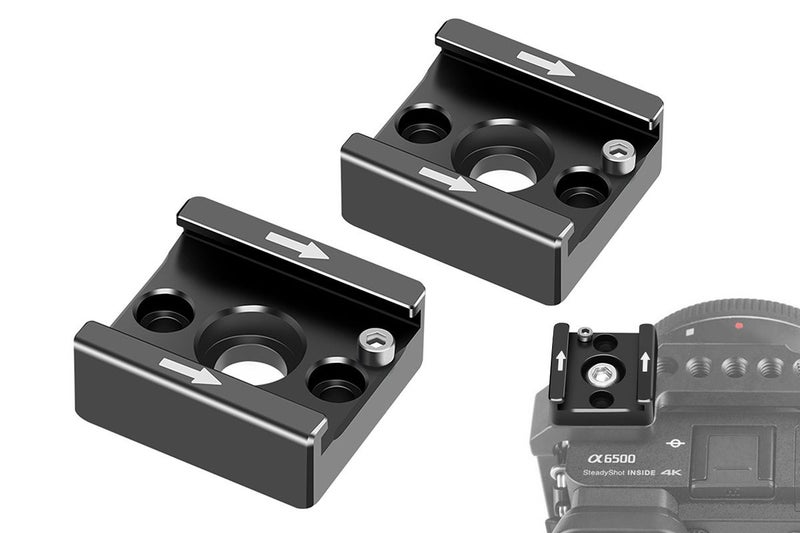 2pcs Cold Shoe Mount Adapter Cold Shoe Bracket with Thread Hole for Camera DSLR Carousel 1