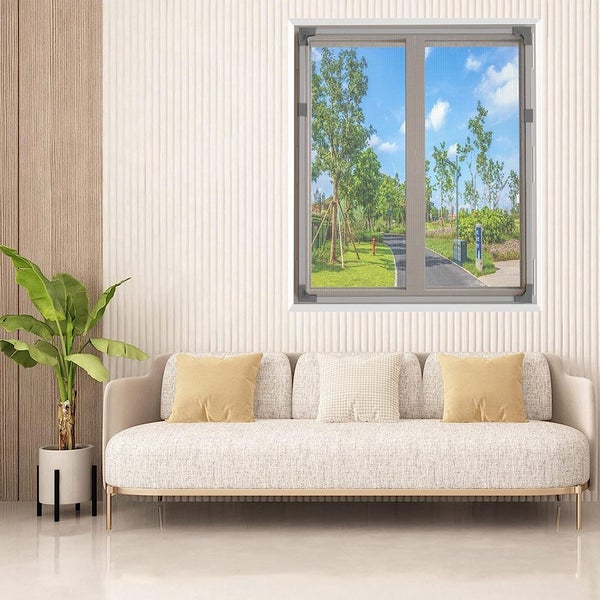 2pcs Magnetic Window Screen Mesh Adjustable DIY Window Frame Replacement Kit-Gre Carousel 8