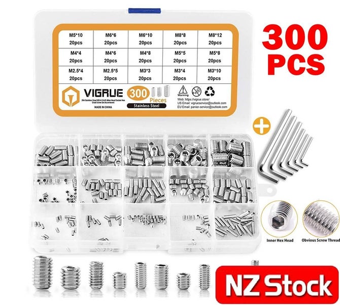 Hex Allen Head Socket Set Screw Bolts Kit Sale Sale NZ Stock Deal Carousel 1