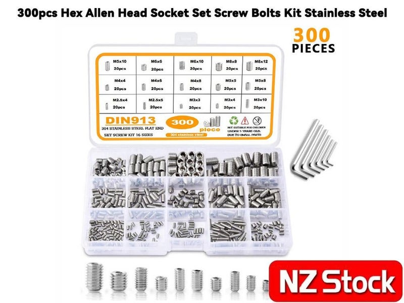 Hex Allen Head Socket Set Screw Bolts Kit Sale Sale NZ Stock Deal Carousel 2