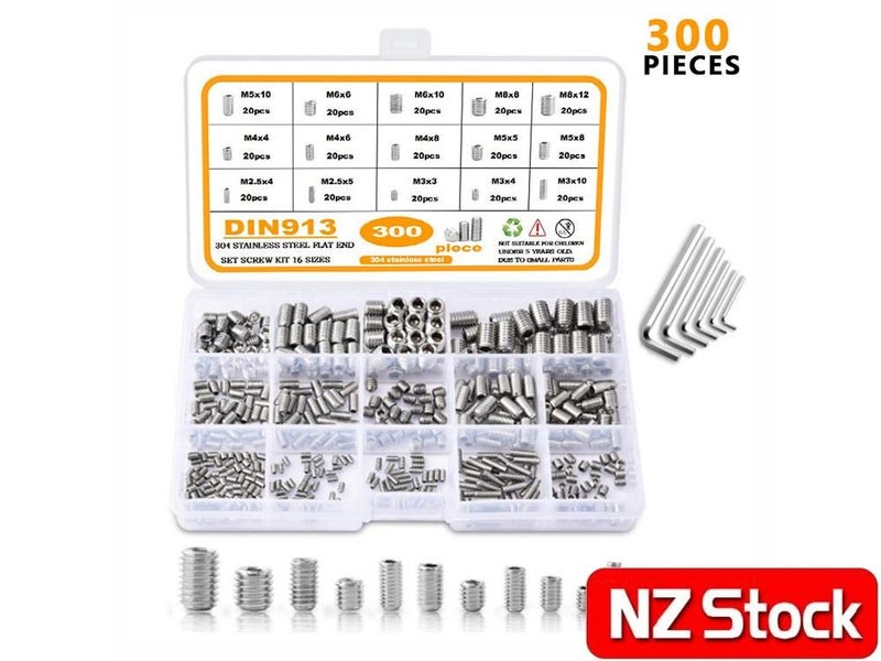 Hex Allen Head Socket Set Screw Bolts Kit Sale Sale NZ Stock Deal Carousel 7