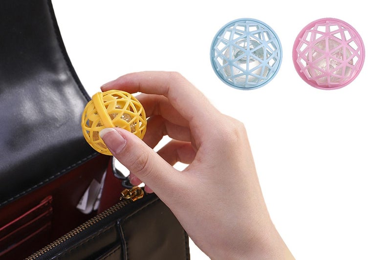 2pcs Purse Handbag Cleaning Balls Reusable Sticky Cleaner Ball-Blue and Pink Carousel 1