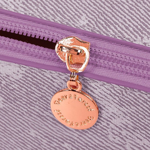 Large Opening PU Leather Makeup Bag -Purple Carousel 5