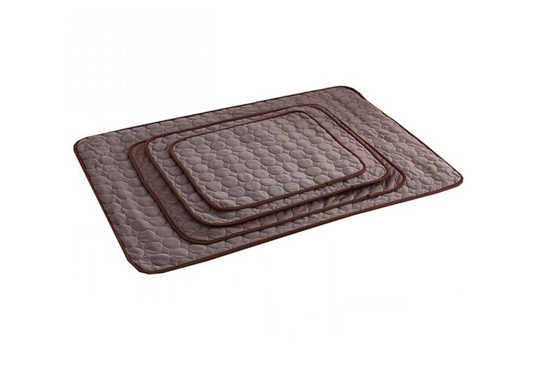 Summer Cooling Mat Sleeping Pad Waterproof for Pets Kids and Adults-Brown Carousel 2