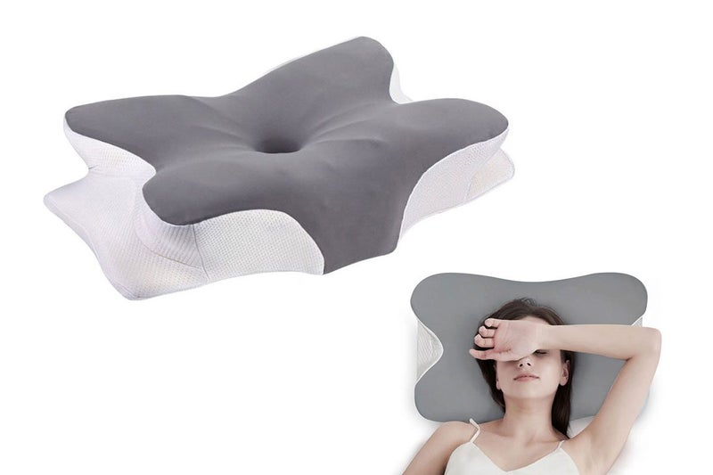 Memory Foam Cervical Pillow For Neck Shoulder Orthopedic Contour Neck Pillow-Gra Carousel 1