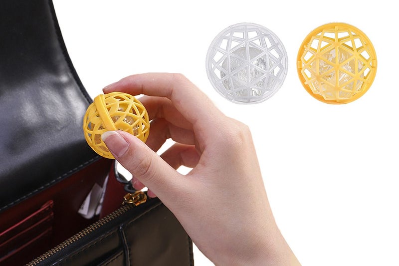 2pcs Purse Handbag Cleaning Balls Reusable Sticky Cleaner Ball-White and Yellow Carousel 1