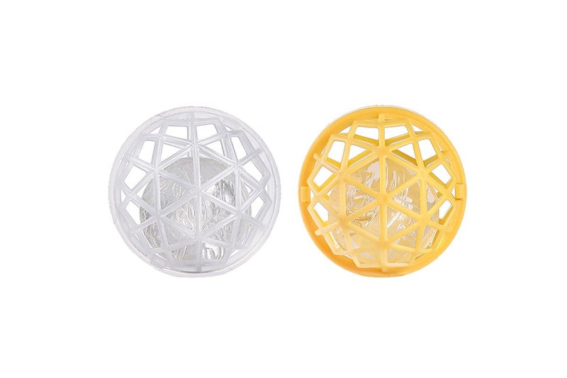 2pcs Purse Handbag Cleaning Balls Reusable Sticky Cleaner Ball-White and Yellow Carousel 2