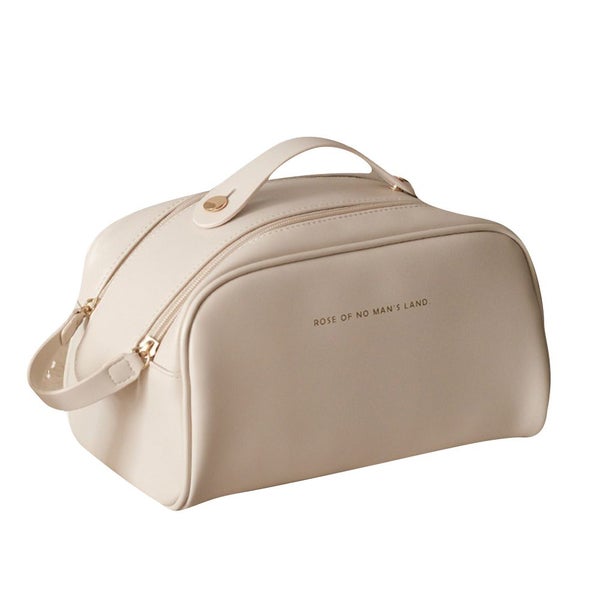 Double Zipper Cosmetic Bag Makeup Organizer Travel Toiletry Bag -White Carousel 2