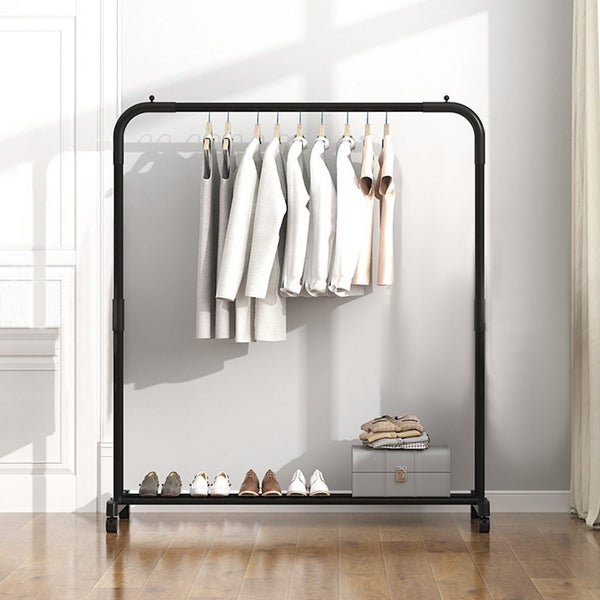 Standard Clothes Rack for Hanging Clothes Coat Rack with Wheels Shelves Storage Carousel 1
