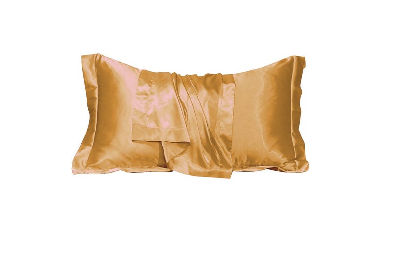 48x74cm Silky Satin Pillowcase with Zipper Closure Soft and Smooth-Camel Carousel 2