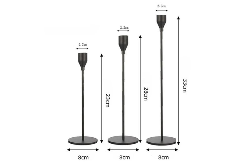 3Pcs Taper Candle Holder Table Decorative Candlestick Holder for Wedding Dinning Carousel 2