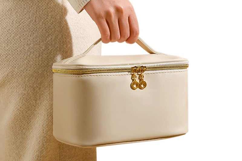 Makeup Bag Portable Cosmetic Bag Large Capacity Travel Makeup Case Organizer -Wh Carousel 1