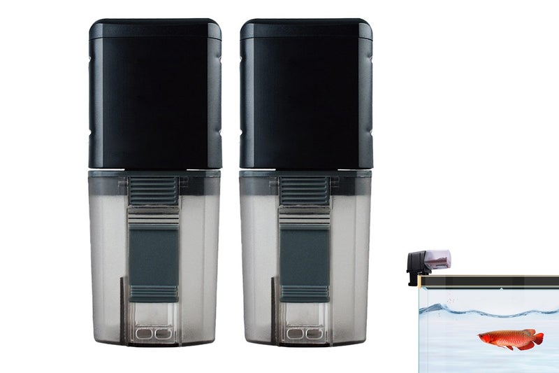 2pcs Automatic Fish Food Feeder Adjustable Fish Food Dispenser Vacation Timer Fe Carousel 1