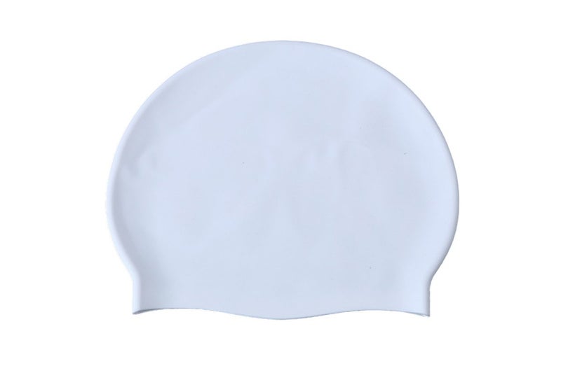 Silicone Swimming Cap Highly Elastic Ear Protection Swimming Hat Solid Color for Carousel 2