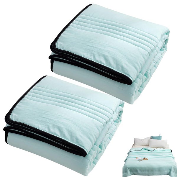 2PCS Cooling Quilt Air Condition Lightweight Blanket for Summer Air Condition Ho Carousel 1