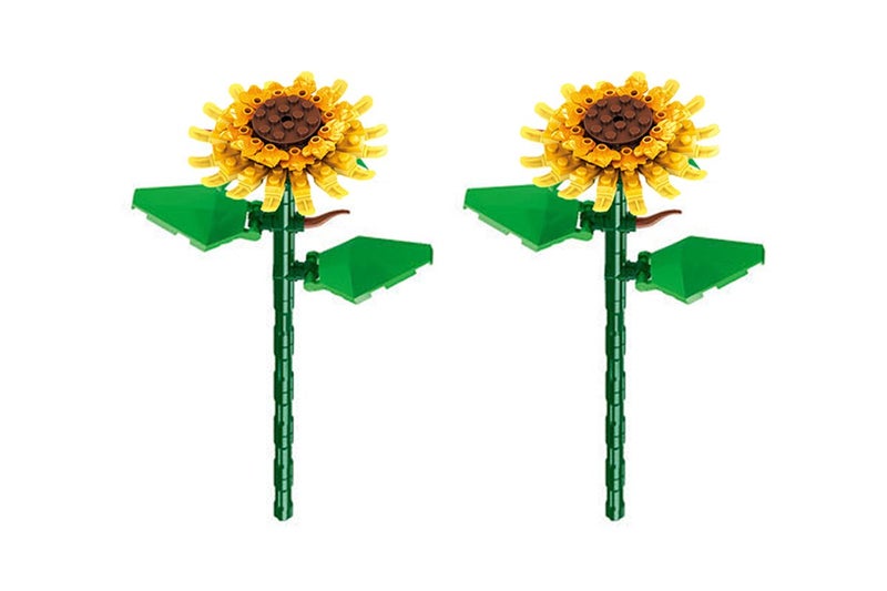2Pcs Flower Building Block Kit Artificial Flowers Building Sets-Sunflower Carousel 2