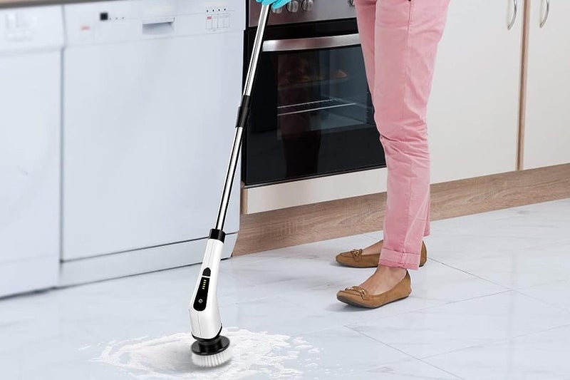 Electric Scrubber with 9 Replaceable Brush Heads Multifunctional Adjustable Exte Carousel 3