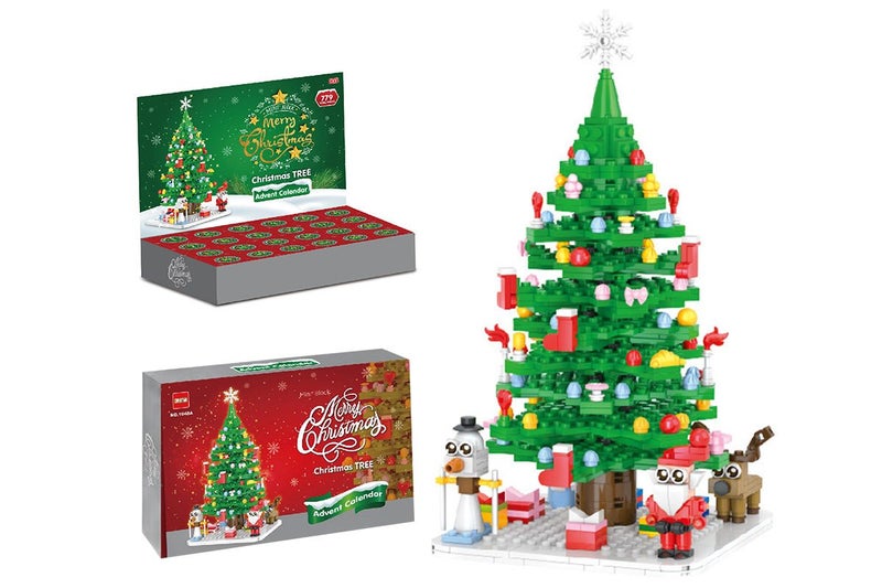 Advent Calendar 2024 Christmas Tree Building Toy Set with Light Carousel 1