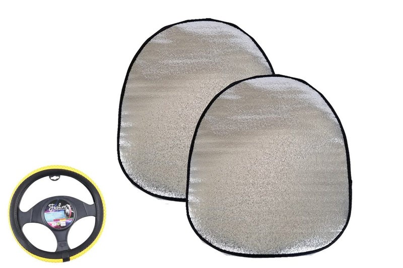 2Pcs Car Sun Shade Covers Cooling Wheel Sun Cover for Heat Protection Carousel 1