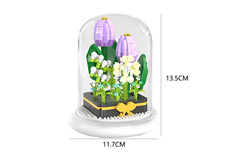 2pcs Toy Flower Building Blocks Kits Bricks Toys for Home Office Decoration-Lotu Carousel 6