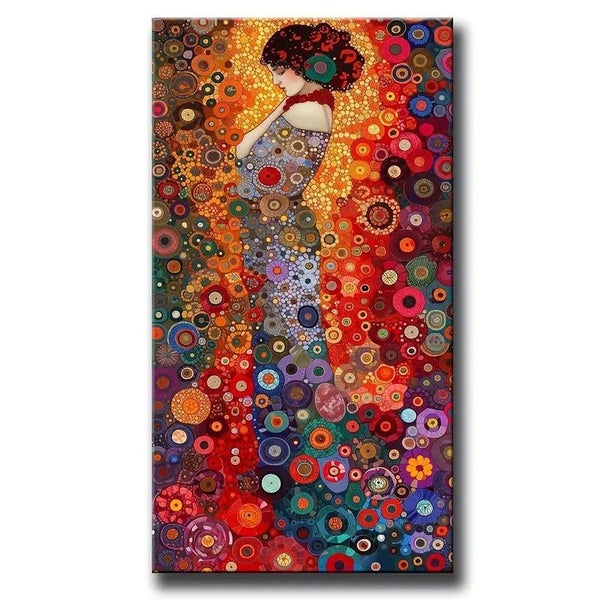 Large 40x80cm Flower Woman Diamond Art Kit Carousel 1