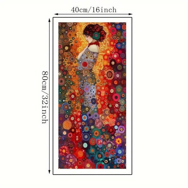Large 40x80cm Flower Woman Diamond Art Kit Carousel 2