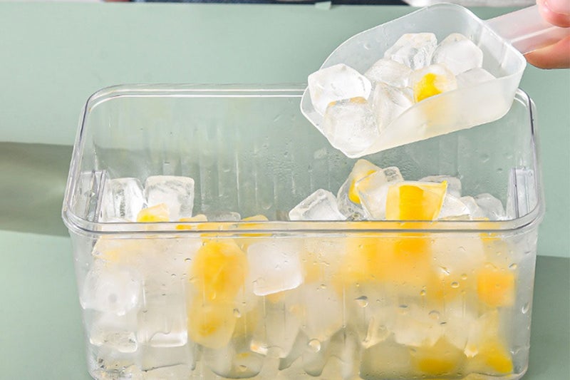 56 Grid Plastic Ice Tray Mold with Scoop Ice Cube Maker Storage Container Box-Li Carousel 2