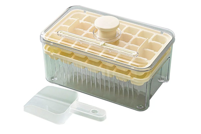 56 Grid Plastic Ice Tray Mold with Scoop Ice Cube Maker Storage Container Box-Li Carousel 3