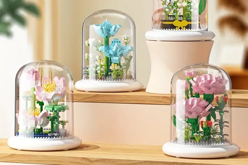 2pcs Toy Flower Building Blocks Kits Bricks Toys for Home Office Decoration-Carn Carousel 2