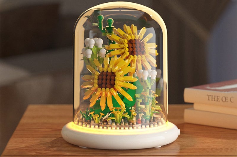 Toy Flower Building Blocks Kits Bricks Toys for Home Office Decoration-Sunflower Carousel 1