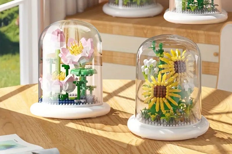 Toy Flower Building Blocks Kits Bricks Toys for Home Office Decoration-Sunflower Carousel 2