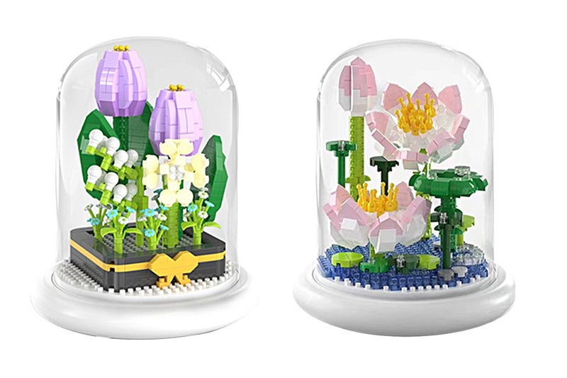 2pcs Toy Flower Building Blocks Kits Bricks Toys for Home Office Decoration-Lotu Carousel 1