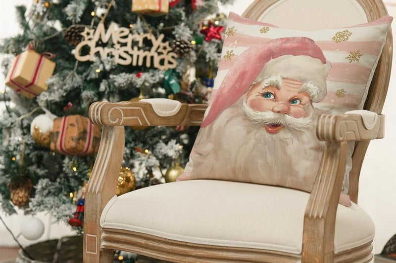 Christmas Pillowcase for Living Room Sofa Home Bedroom Decoration-Santa Claus Carousel 5