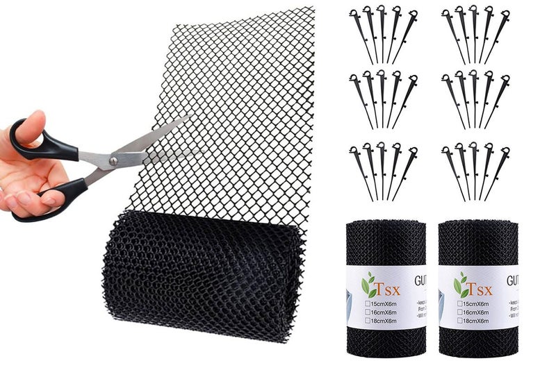 2Pcs DIY Garden Gutter Guard Mesh Anti-Rust Leaf Debris Interceptor Drain Net Carousel 1