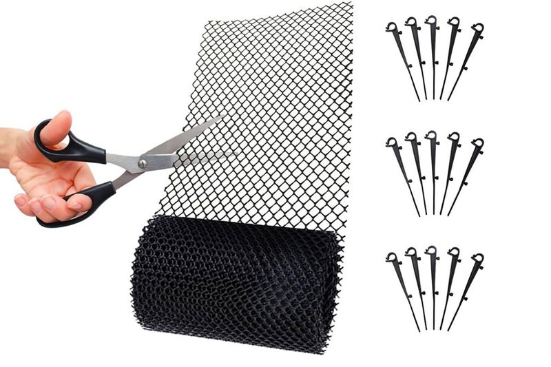 DIY Garden Gutter Guard Mesh Anti-Rust Leaf Debris Interceptor Drain Net Carousel 1
