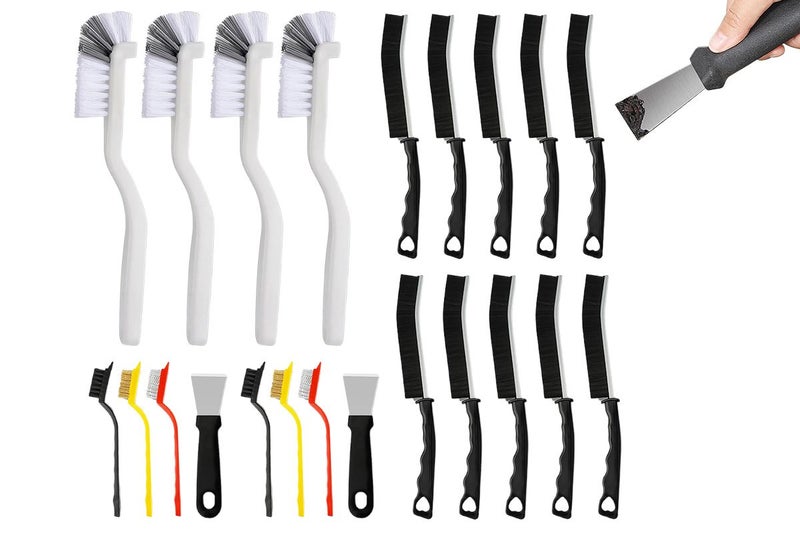 22Pcs Crevice Cleaning Brush Set Hard Bristle Cleaning Supplies Bathroom Cleaner Carousel 1