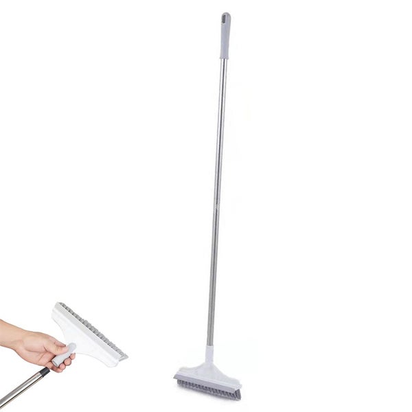 Floor Scrub Brush 2 in 1 Cleaning Brush for Cleaning Patio Bathroom Kitchen-Whit Carousel 1
