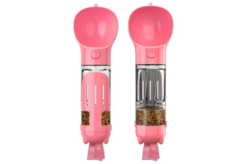 2Pcs 4 in1 Pet Feeder 300ml Dog Cat Water Bottle Travel Pooper Scooper For Outdo Carousel 3