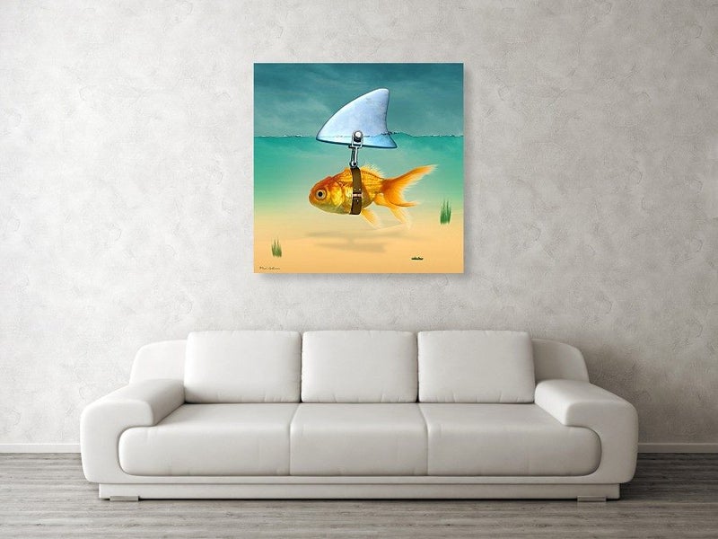 Framed $1 RESERVE 1 Panel Canvas Art Print - Mindset Carousel 4