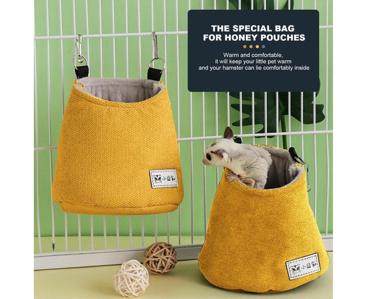 Sugar Glider Pouch Hang Bed Squirrel Hamster Cotton Nest Mat Carousel 3