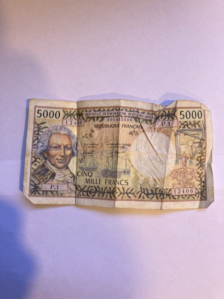 French Pacific Territories 5000 francs Papeete (P1) Carousel 1