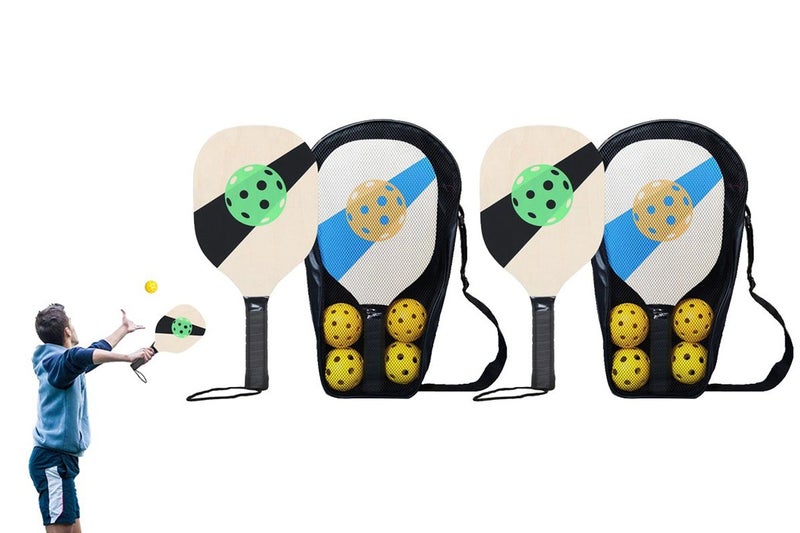 2pcs Pickleball Paddles Set Portable Wooden Pickle Ball Equipment Accessories Ra Carousel 1
