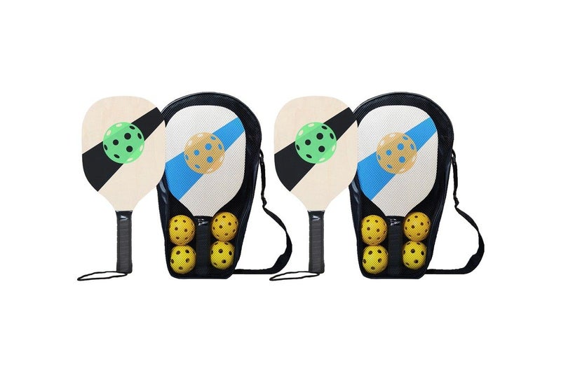 2pcs Pickleball Paddles Set Portable Wooden Pickle Ball Equipment Accessories Ra Carousel 2