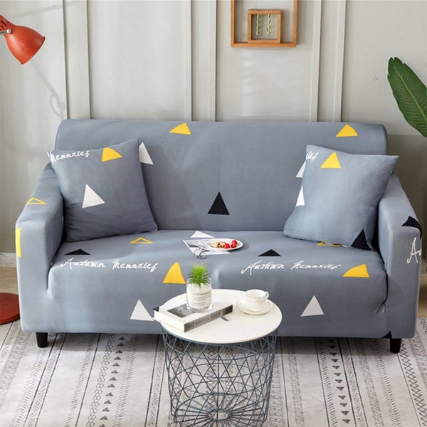 Printed Pattern Sofa Cover Soft Stretch Couch Cover Sofa Slipcover -Blue Carousel 3