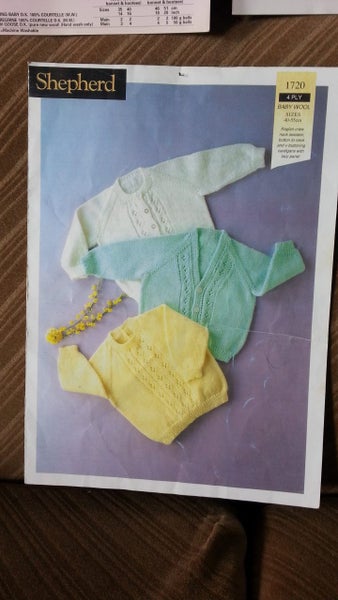 SHEPHERD BABY CARDIGANS & JUMPERKNITTING PATTERN 1720 Carousel 1
